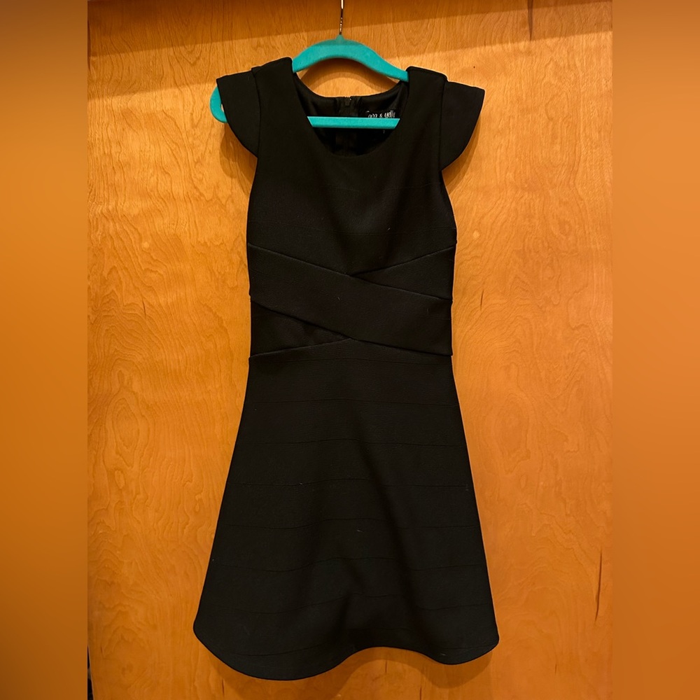Ava & Yelly Girls Skater Black Dress